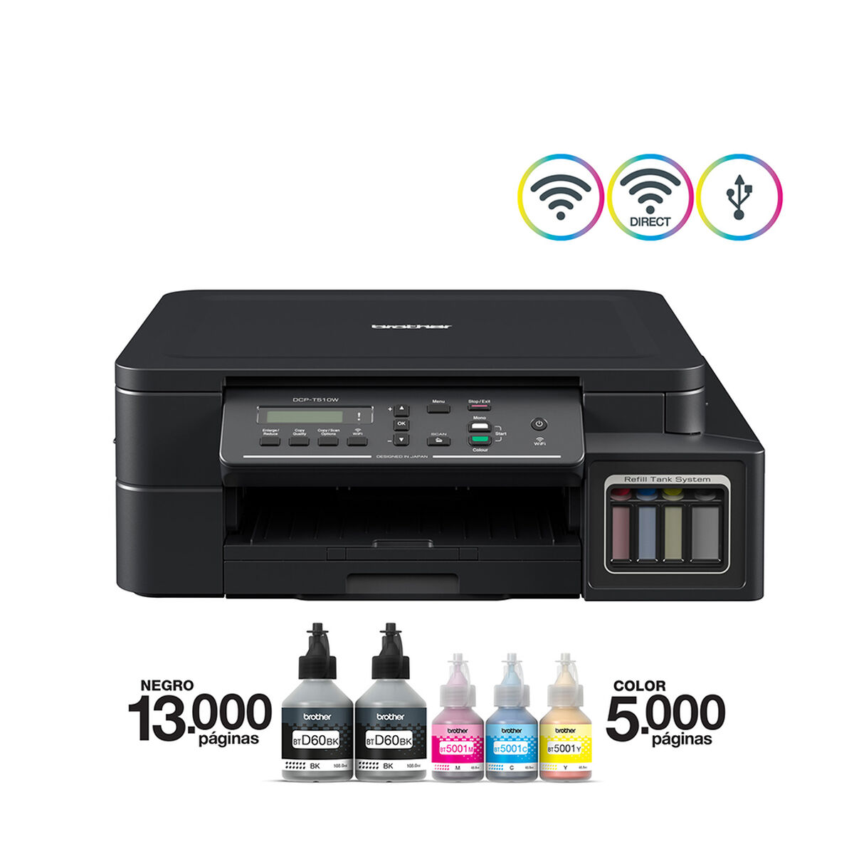 Multifuncional Brother Tinta Continua DCP-T510W WiFi