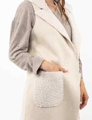 Imagen 2 del producto Chaqueta Larga Sin Mangas Mujer Portman Club Crudo, Negro