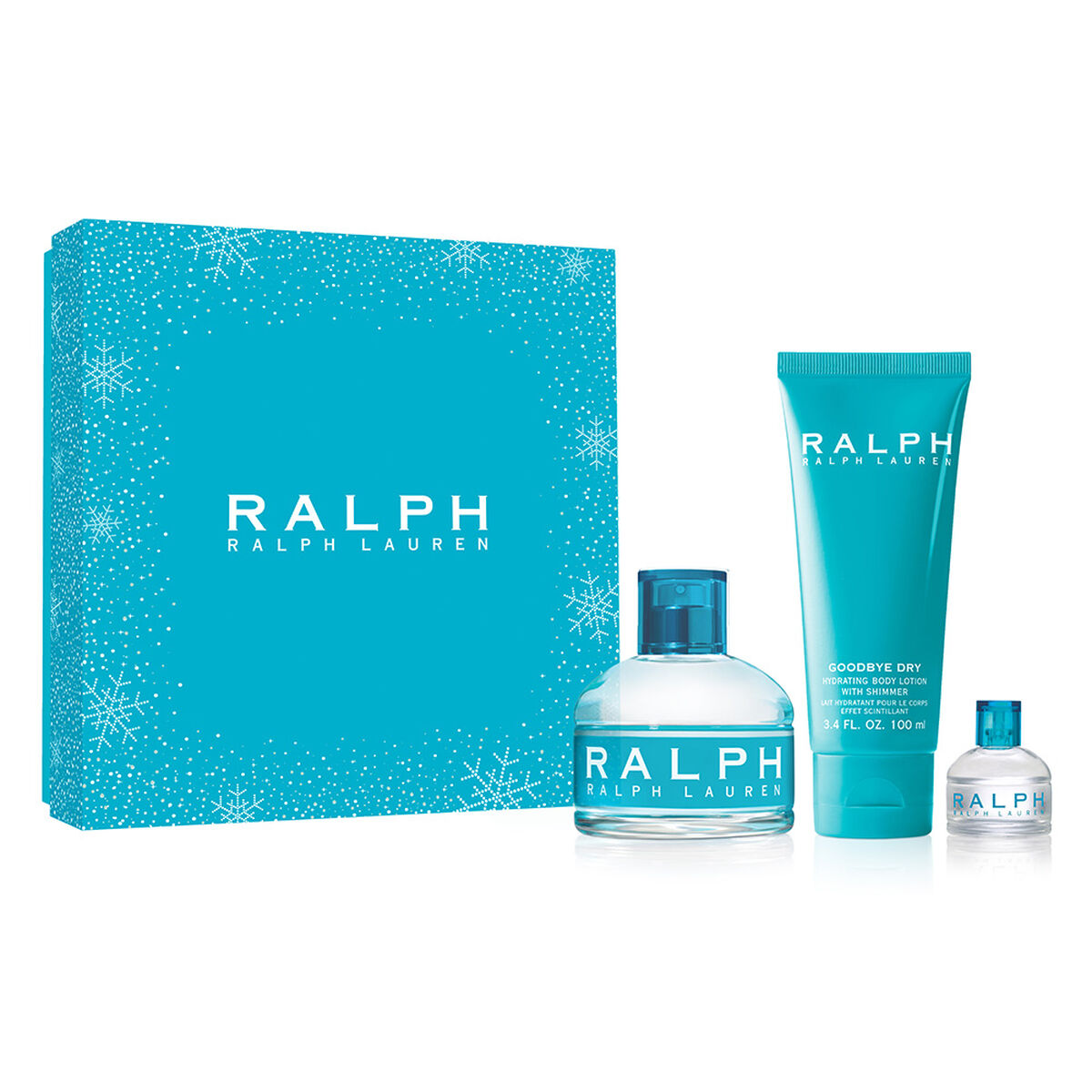 Set de Perfume Ralph Lauren EDT 100 ml + Loción de Cuerpo 100 ml + Miniatura 7 ml