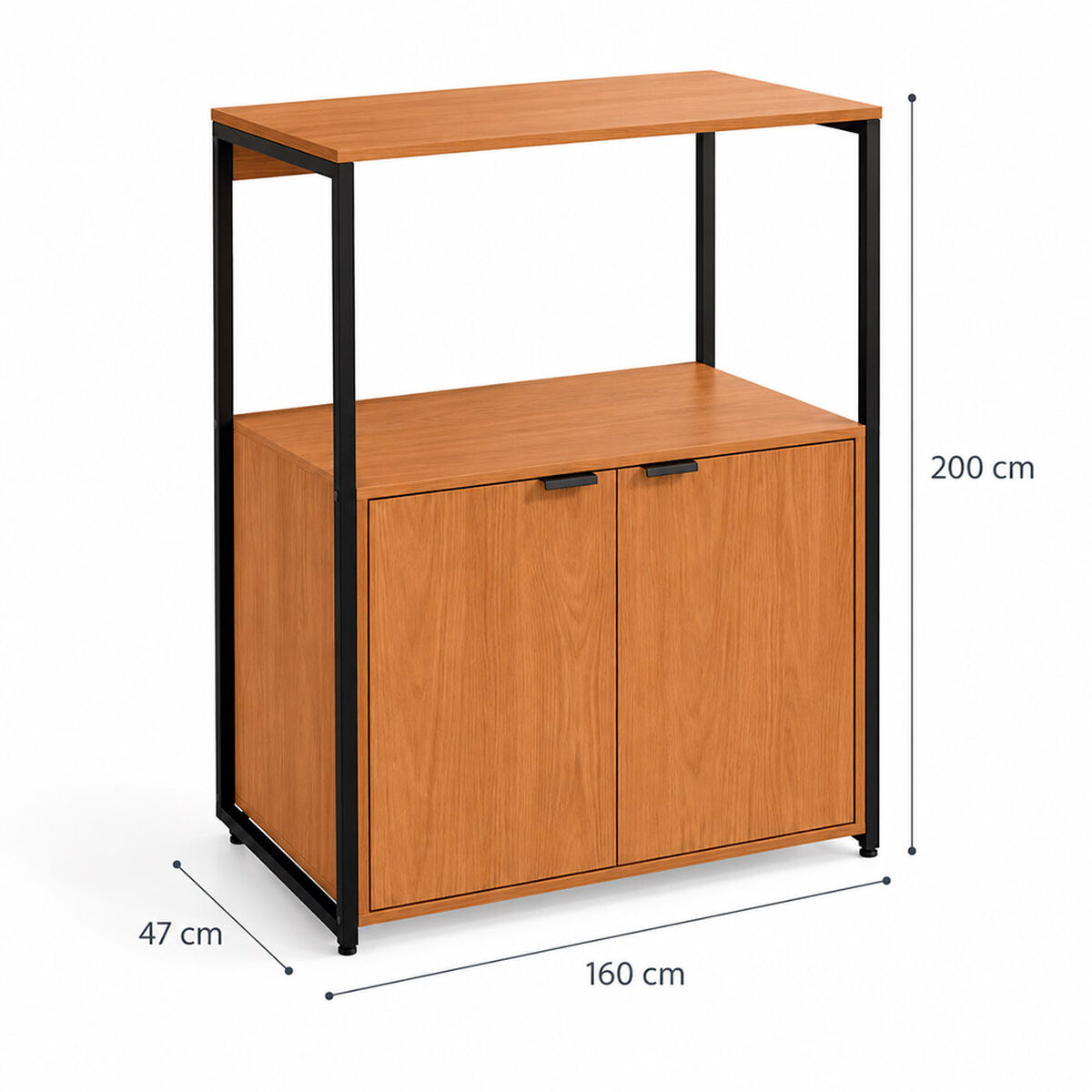 Mueble Organizador de Cocina Roca Org&aacute;nico Canela Negro