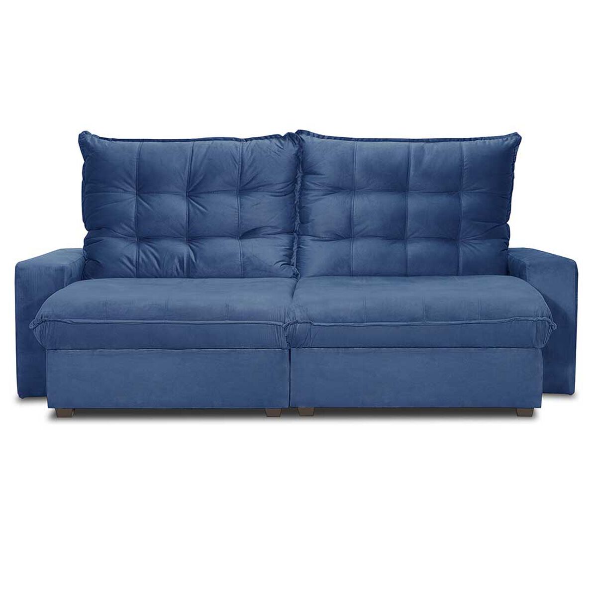 Sofá Reclinable Innovamuebles Magestic 2 Cuerpos Azul