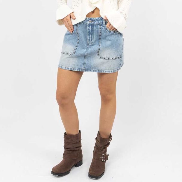 Falda Mini Denim Mujer Icono