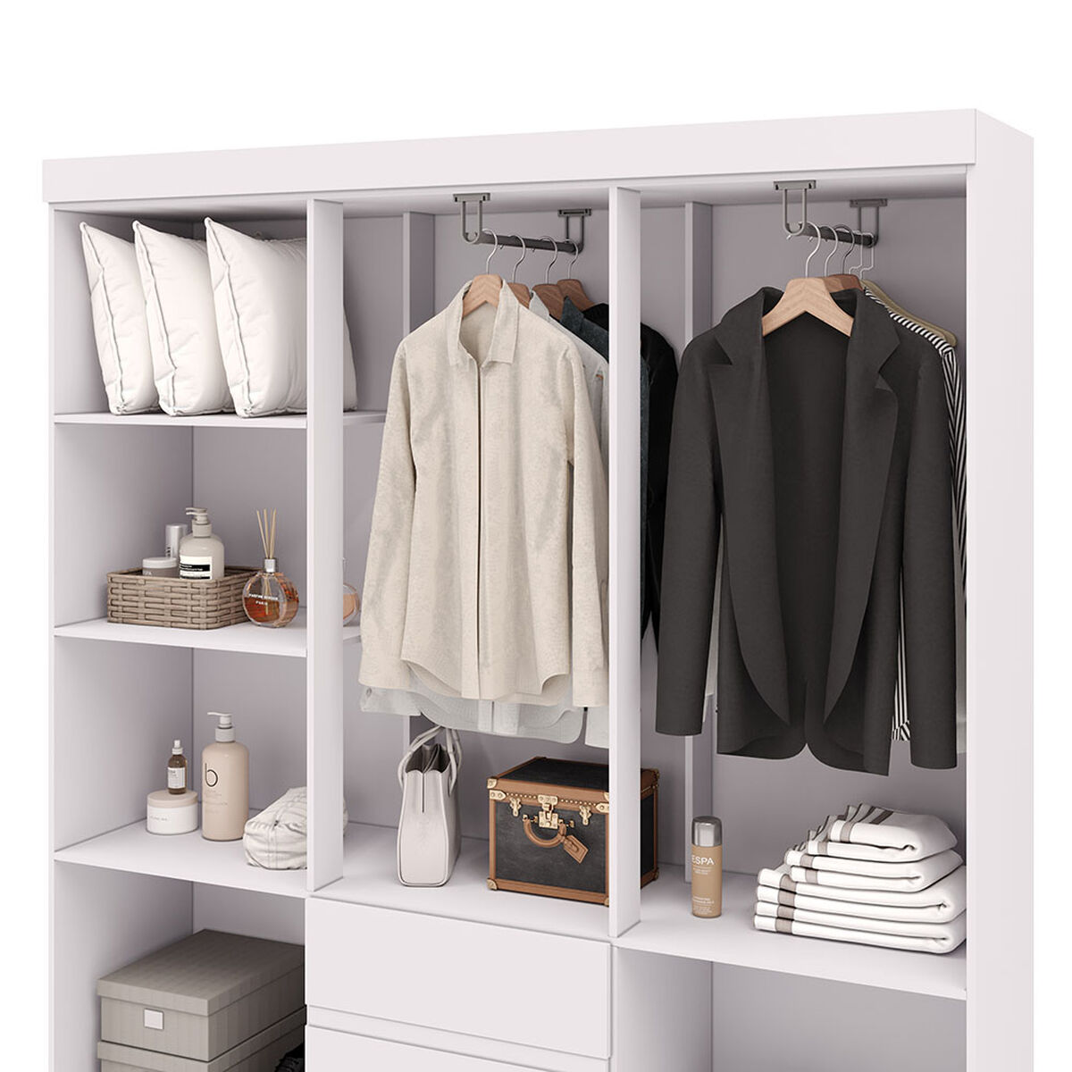 Clóset Vekkahome Americano 6 Puertas 2 Cajones Blanco
