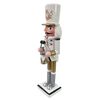 Muñeco Cascanueces Decorativo Navideño Santini Plata 30 cm