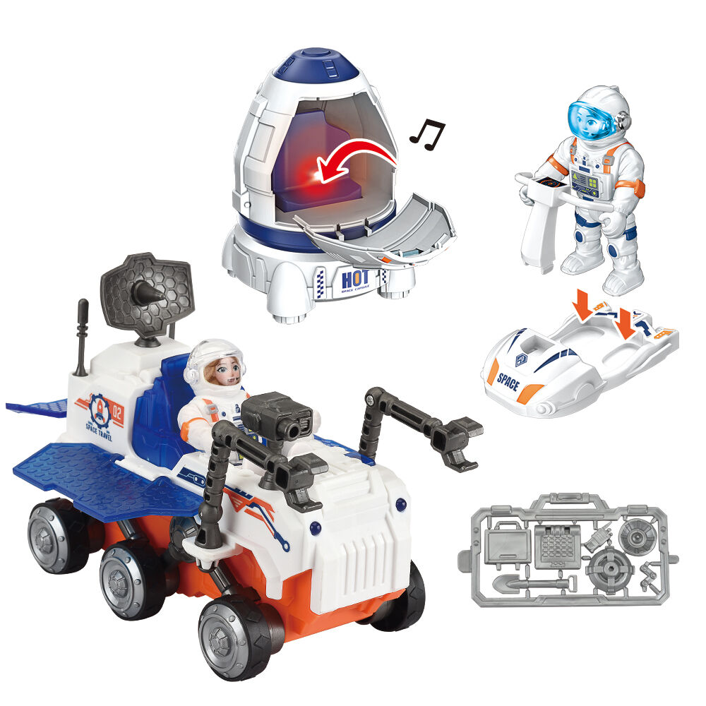GLORY BRIGHT Set Capsula Espacial y Vehiculo Explorador con Astronauta