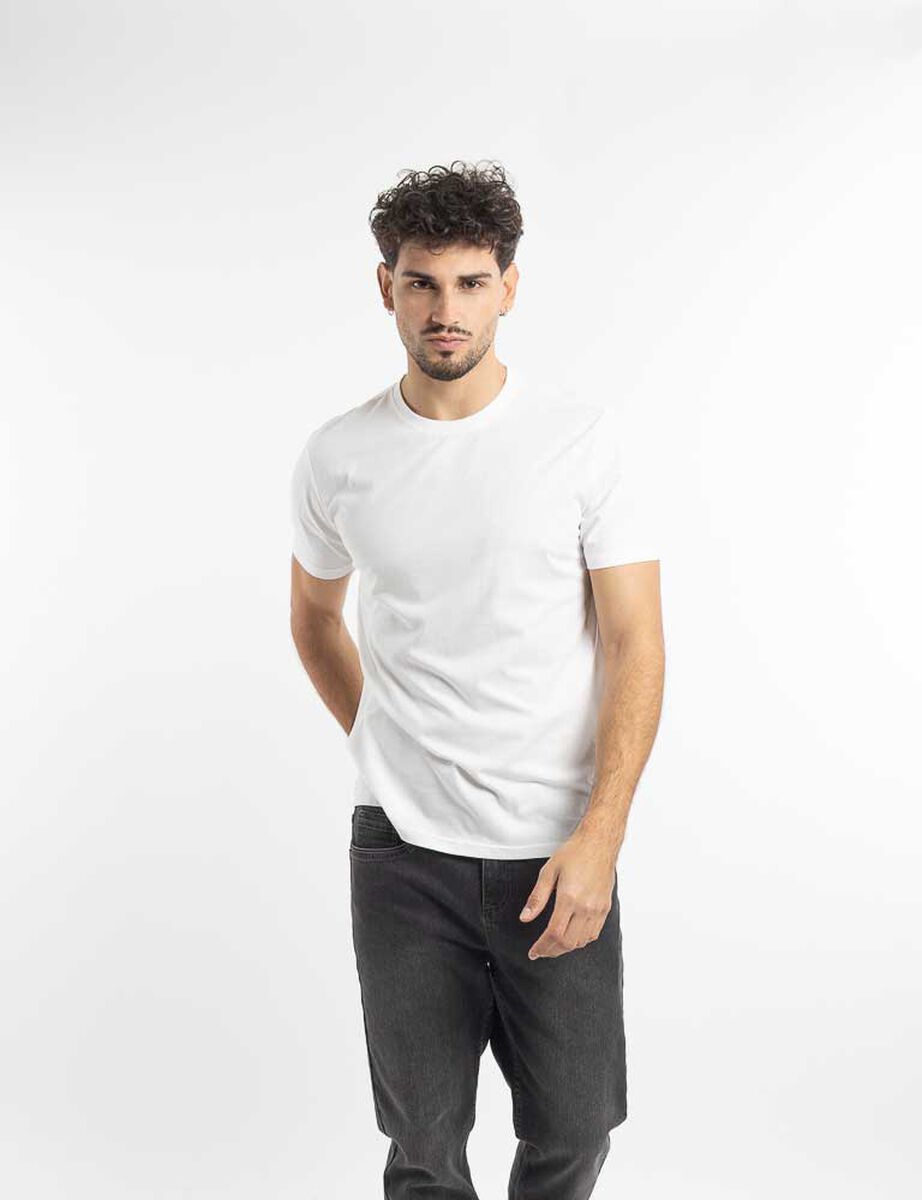 Polera Lisa Manga Corta Hombre Zibel