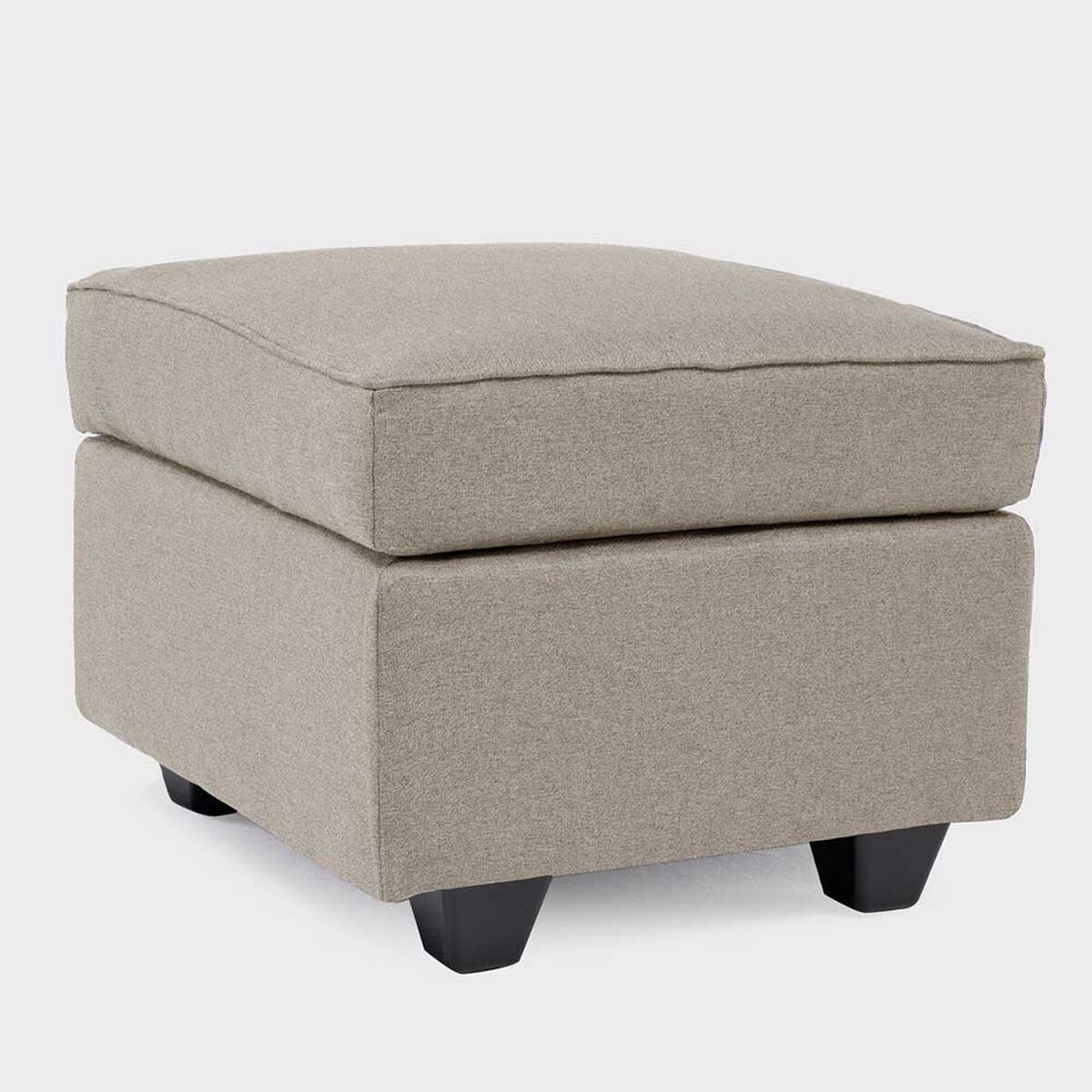 Sofá Mons Sicilia 3 Cuerpos + Pouf 1 Cuerpo Beige