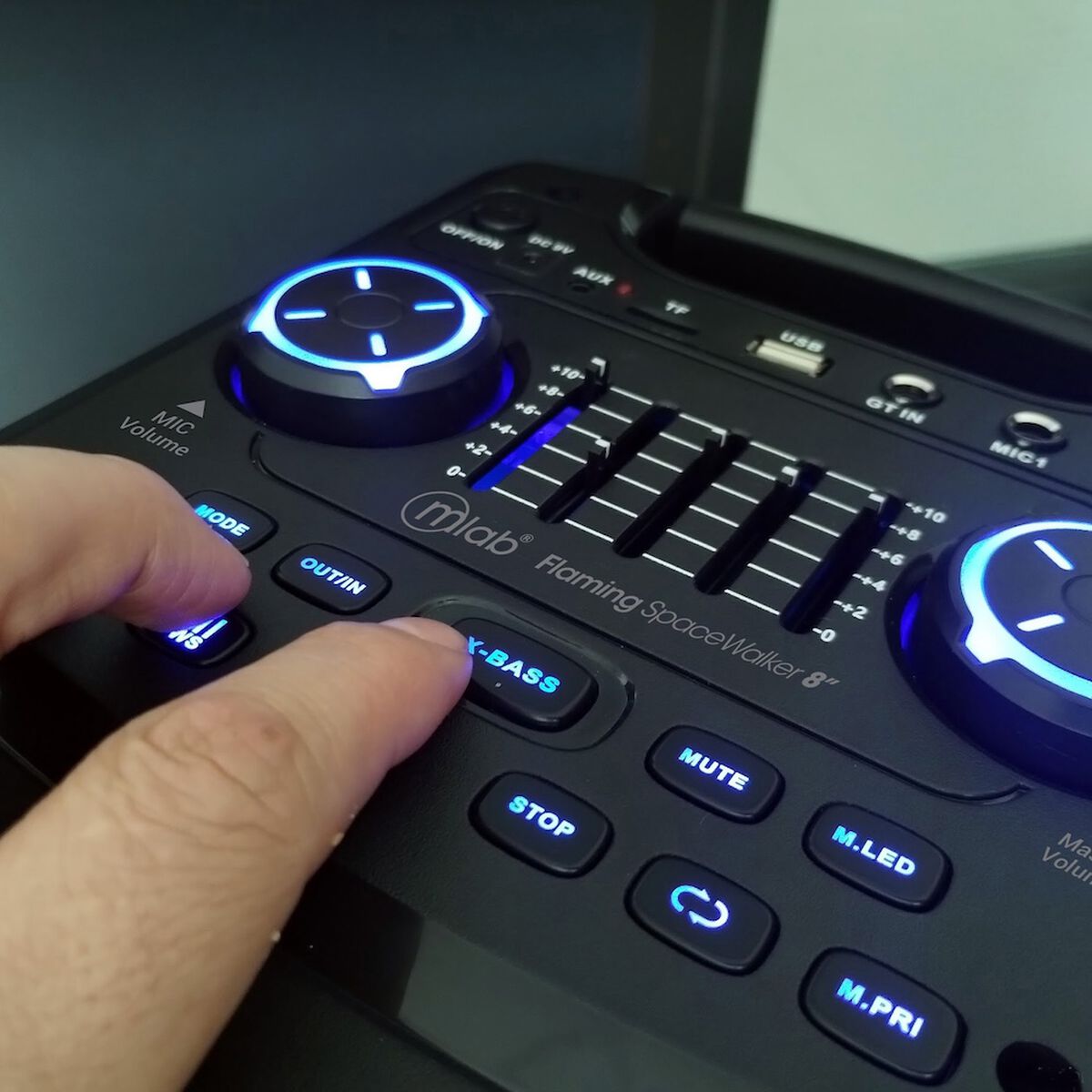 Parlante Portátil Bluetooth MLAB 9482 8" x 2 Negro