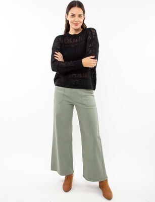 Imagen 2 del producto Sweater Crochet Mujer Alma Negro, Oliva