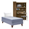 Combo Cama Europea Celta 1,5 Plazas New Atlantis + Cl&oacute;set Escritorio Casanova 3 Puertas + Almohada Celta Imperial Soft 50 x 70 cm