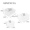 Juego de Living Elegant Detail Minesota Sofá 3 Cuerpos + Sofá 2 cuerpos + Sillón 1 Cuerpo Gris