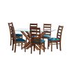 Juego de Comedor Latam Home Merida 6 Sillas Azul Petr&oacute;leo