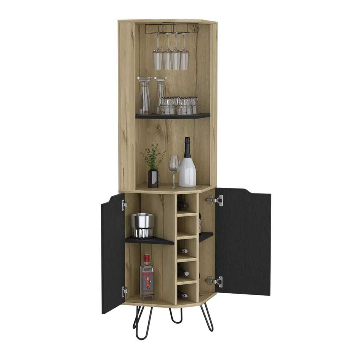Bar Esquinero TuHome Audra 2 Puertas Duna Wengue