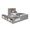 Base Cama Funcional Decocasa 1 Plaza Yumi + Mueble Auxiliar