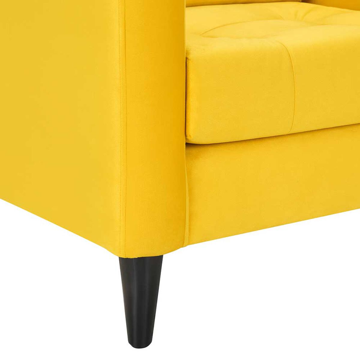 Sillón Bodevir Retro Felpa 1 Cuerpo Amarillo
