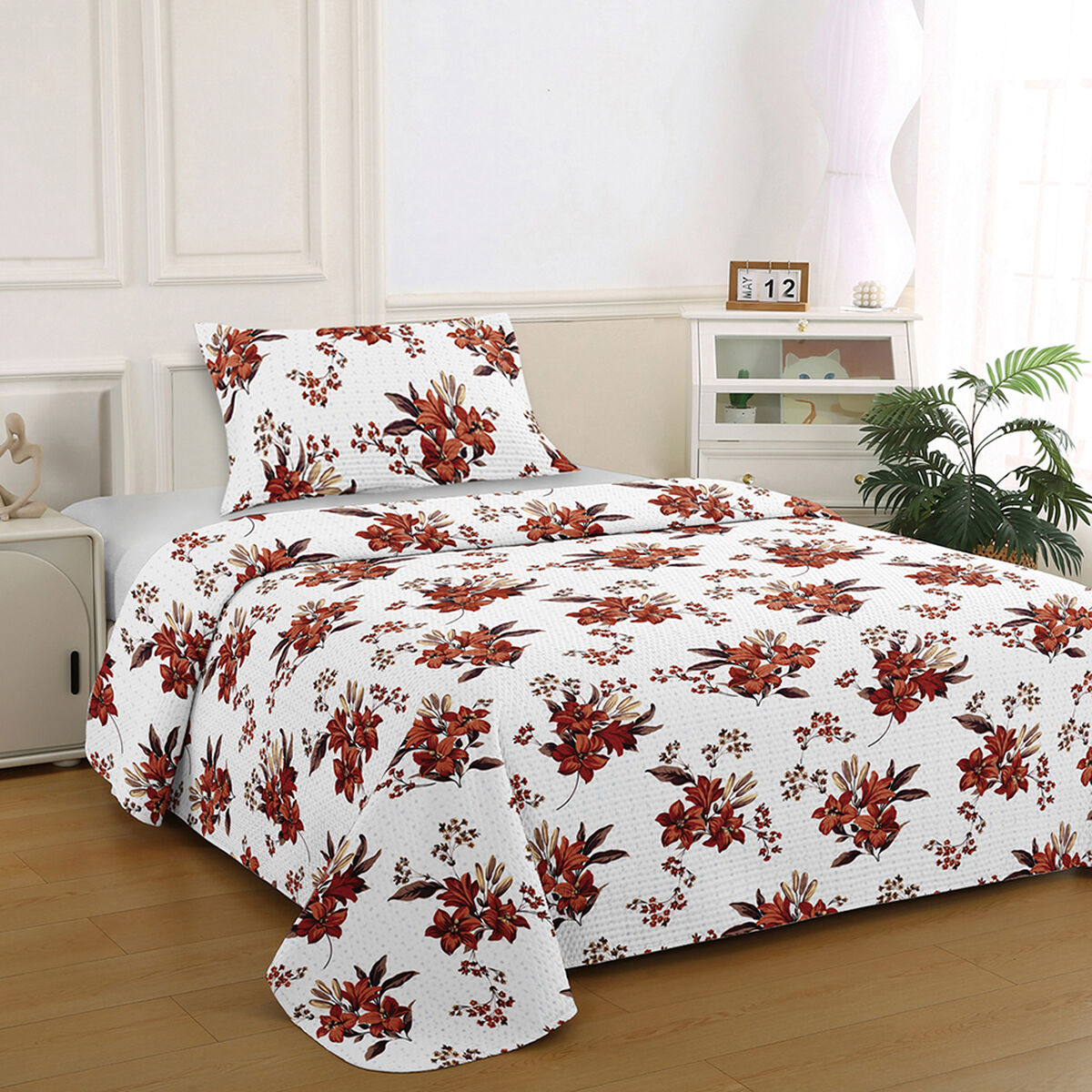 Quilt Illusions 1,5 Plazas Marr&oacute;n Bruselas