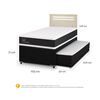 Cama Nido CIC 1,5 Plazas Ortopedic + Respaldo Munich Alpino