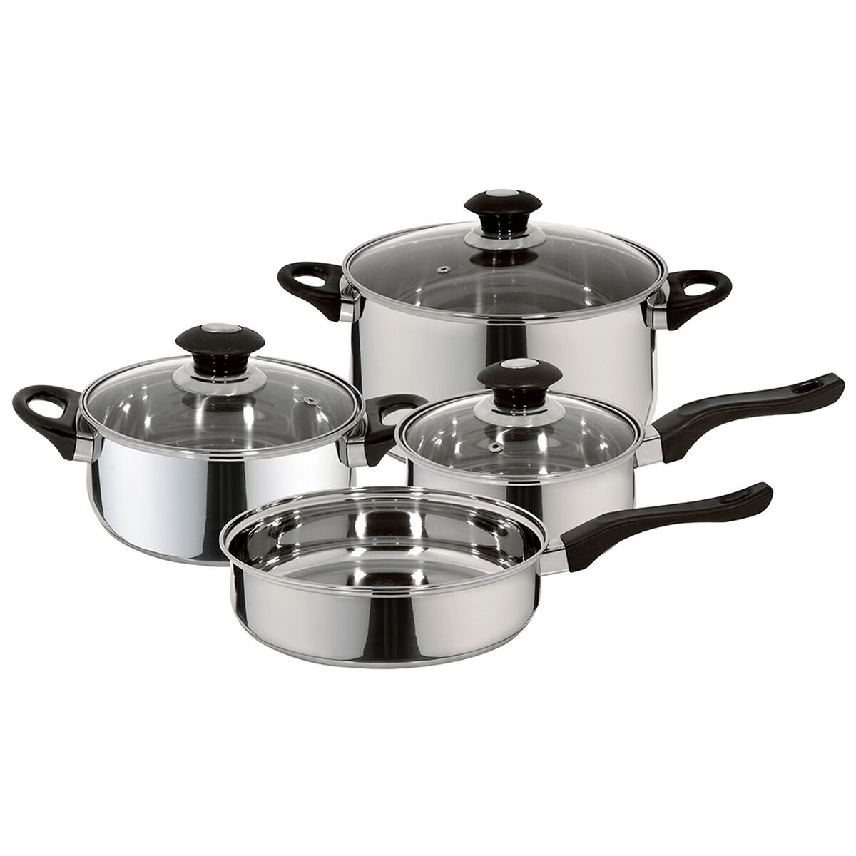 Batería de Cocina Acero Inoxidable Fantuzzi Corazza 7 Piezas