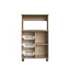 Mueble para Microondas Amuv Habana Café Blanco