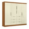 Closet Di Poretti Design Click 4 Puertas 6 Cajones Caf&eacute; Blanco