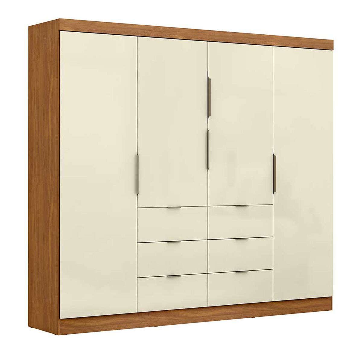 Closet Di Poretti Design Click 4 Puertas 6 Cajones Caf&eacute; Blanco
