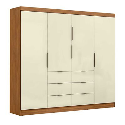 Closet Di Poretti Design Click 4 Puertas 6 Cajones Caf&eacute; Blanco