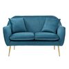 Sofá Vekkahome Pickle 2 Cuerpos Azul Turquesa