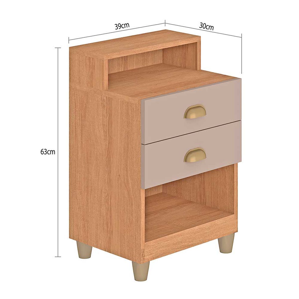Velador Vekkahome Iconic 2 Cajon Caf&eacute;