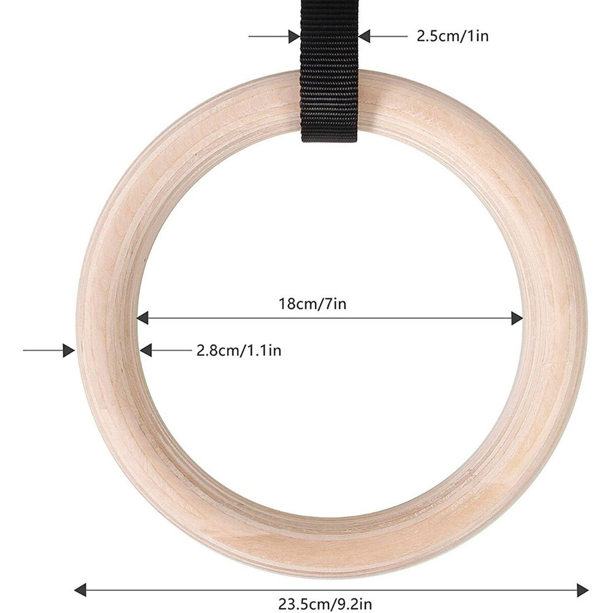 Anillas Olímpicas de Madera Fitness Calistenia K-FIT