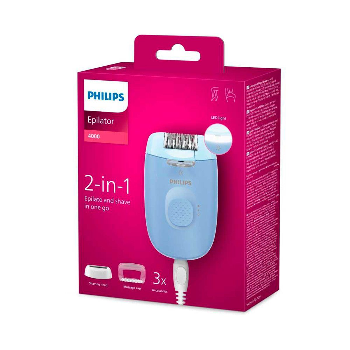 Depiladora Philips BRE247/00 Azul Claro