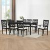 Juego de Comedor Casanova New Barcelona 6 Sillas + 2 Sitiales Negro Beige