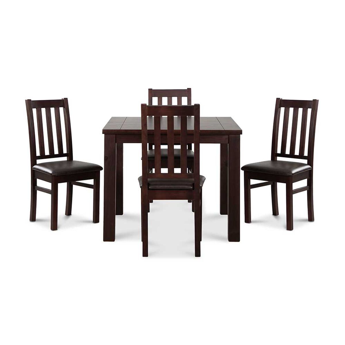 Juego de Comedor CIC Ñuble Chocolate 4 Sillas