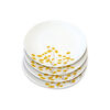 Set Platos Pan Doral Flor 4 Piezas Amarillo