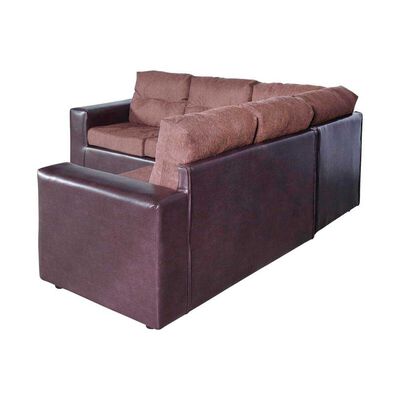 Imagen 2 del producto Sofá Seccional Tela Liverpool Café