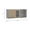 Mueble de Cocina Superior TuHome Hasselt 5 Puertas Gris Rovere