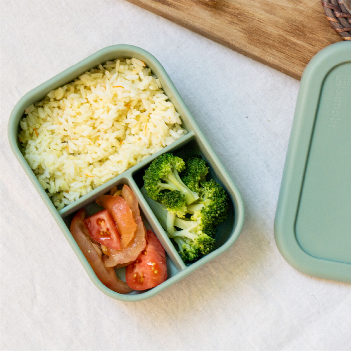 Contenedor Plástico Simplit Bento Box Verde