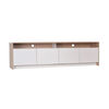 Rack TV Colb&uacute;n + Buffet + Libreros CIC Olmo Blanco