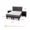 Cama Europea CIC Base Dividida 2 Plazas Anatomic + Respaldo + 2 Veladores Torino