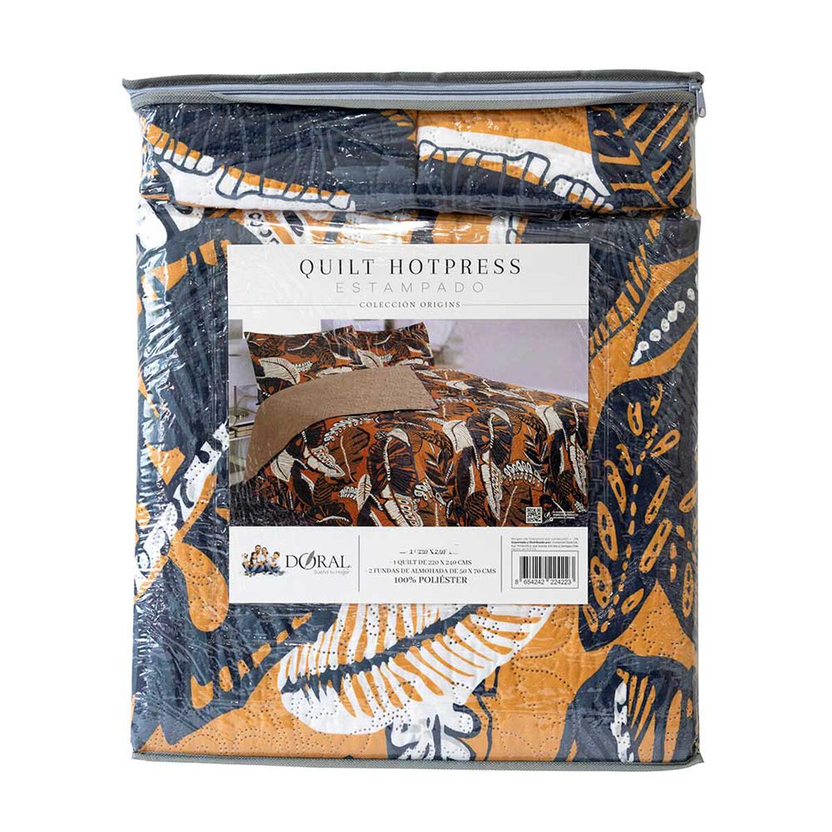 Quilt Doral 1,5 Plazas Hotpress Origins D3 Estampado