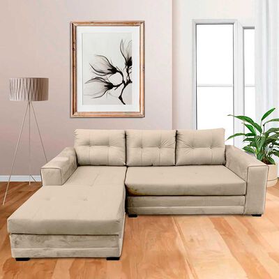 Imagen 1 del producto Sofá Seccional Izquierdo Living Factory Roma 3 Cuerpos Beige