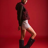 Parka Sin Mangas Mujer Soviet Burdeo, Negro