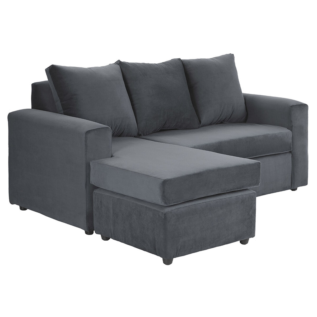 Sofá Seccional Bodevir BI-L 3 Cuerpos Gris
