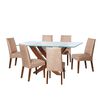Juego de Comedor Latam Home Alicante 6 Sillas Beige