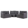 Sofá Seccional Modular Kea Roma 5 Cuerpos Tela Gris