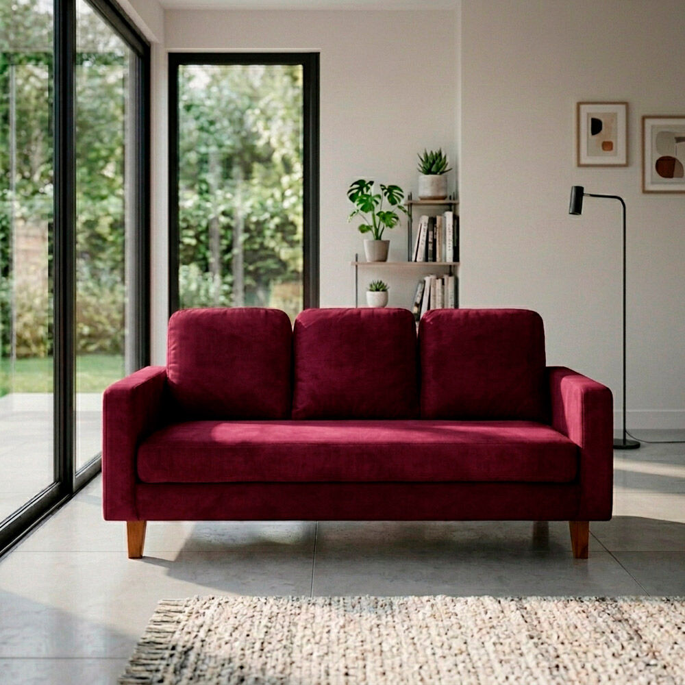 Sofá Latam Home Venecia 3 Cuerpos Burdeo