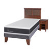 Cama Europea CIC 1,5 Plazas Ortopedic + Respaldo + Velador Torino