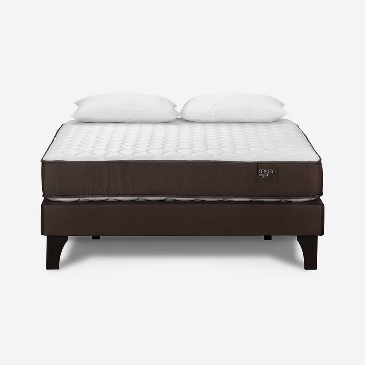Cama Europea Rosen 2 Plazas Ergo T + 2 Almohadas Light Americana