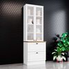 Vitrina Home Mobili Americana 2 Cajones 2 Puertas Blanco