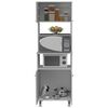 Mueble para Microondas Tuhome Kitchen 54 4 Puertas Blanco