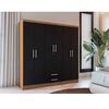 Closet Yardas Isabela 6 Puertas 2 Cajones Freij&oacute; Negro